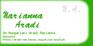 marianna aradi business card